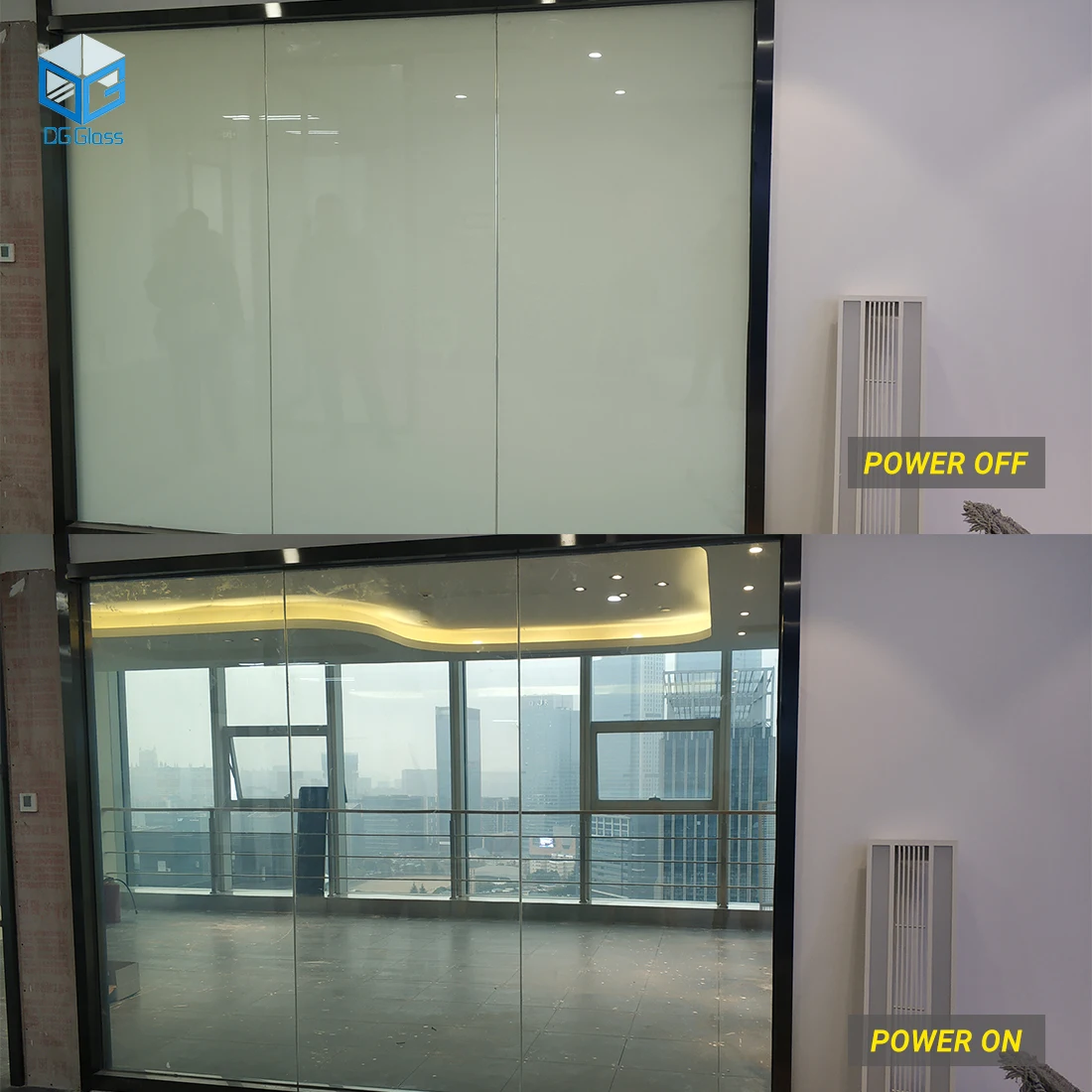 Hot sale magic glass film smart glass building clear decorative glass for window partition wall shower door