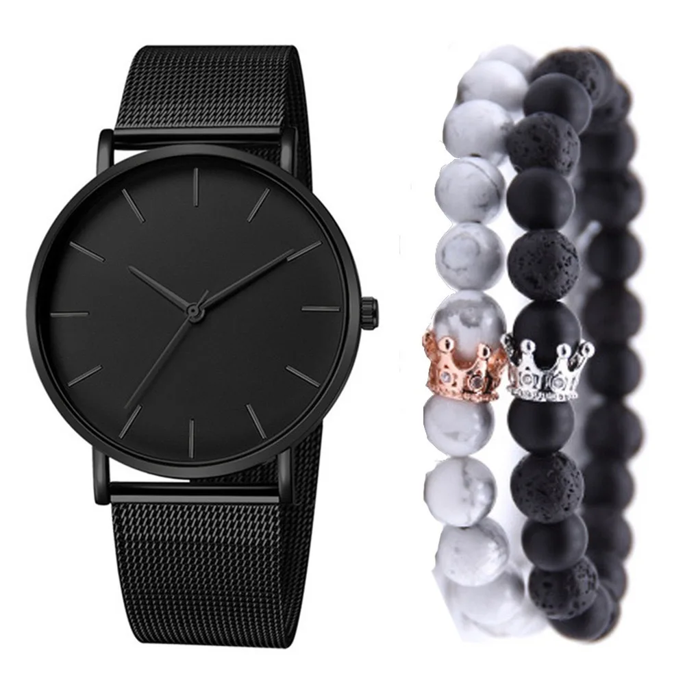 2023 New Fashion Valentine Day Gift Fashion Simple Alloy Steel Band Women Watch Bracelet Set YuSa182