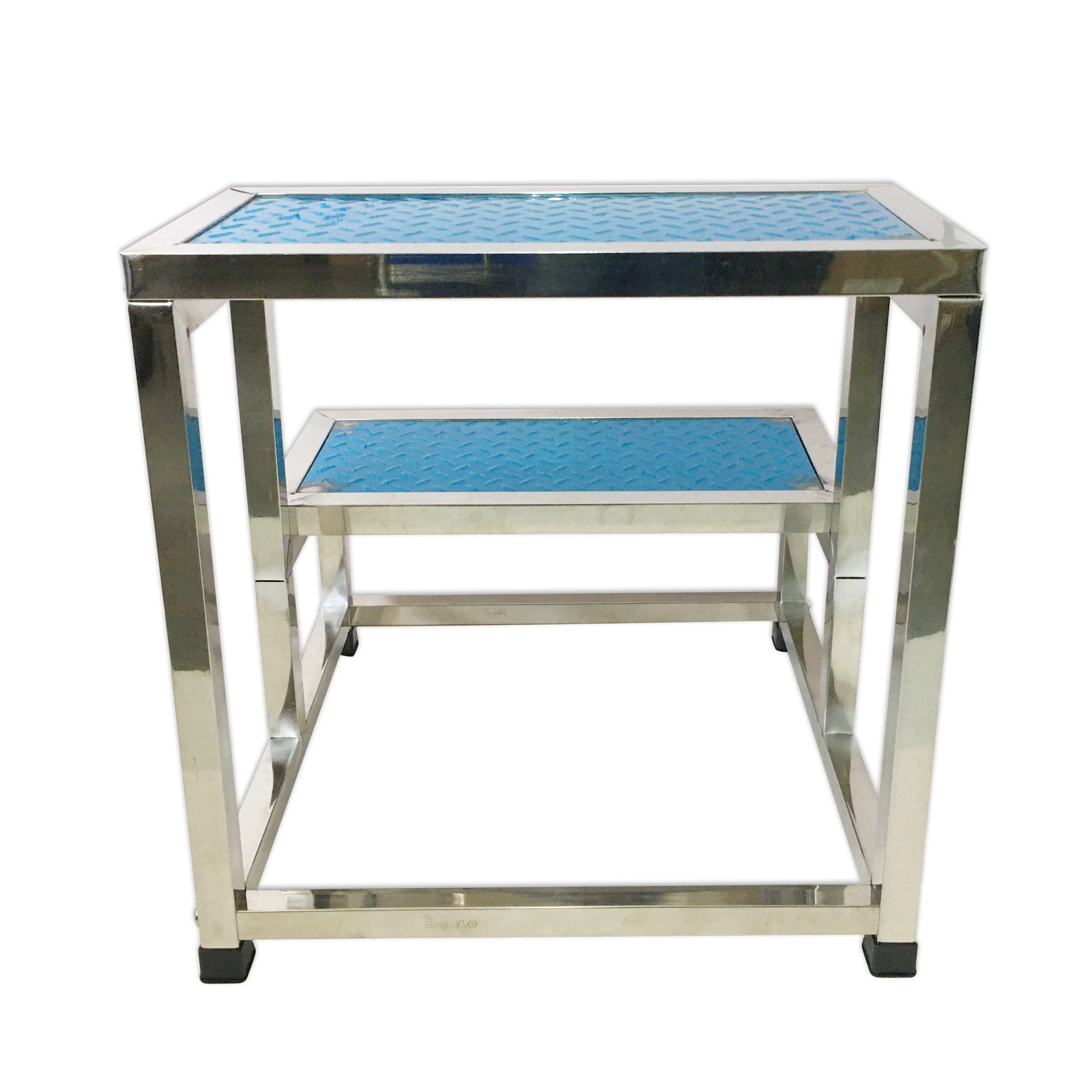 JT-CH0012G Cheap Price Hospital Furniture Medical Thickened Stainless Steel Dismantle Double Layers Two Step Foot Stool Footstep