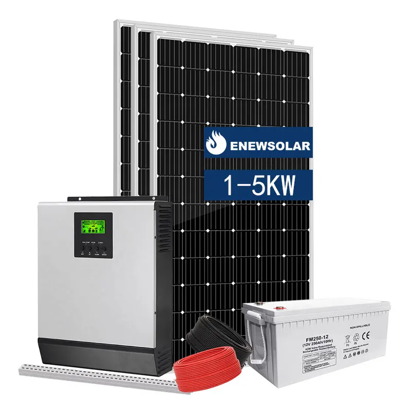 Residential Solar Generator 5000 Watt Hot Sale Off Grid Solar Panel 5000 W 3000 W Inverter Solar Power System Frame 150 KM/H
