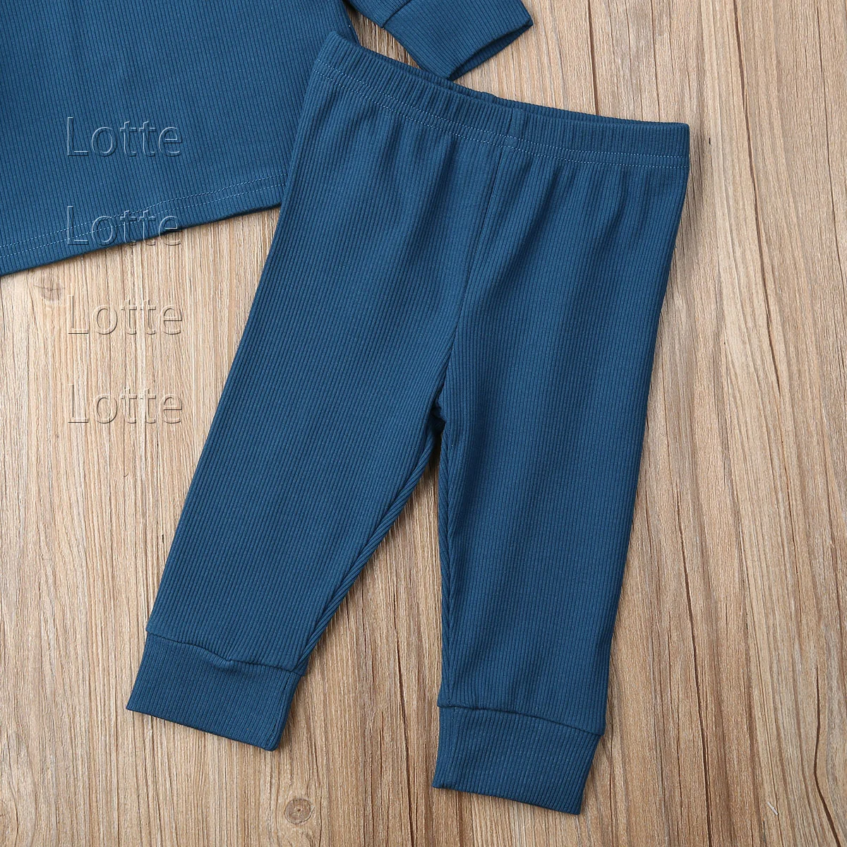 Lotte Toddler Kids Baby Girl Boy Knitted Cotton Sets Fall Clothes Long Sleeve T Shirts+Pants Solid Outfits Baby Tracksuits 0-24M