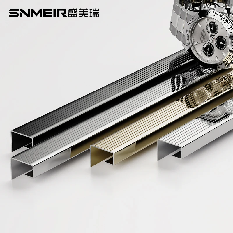 Senmry stainless steel Metal Anti-slip Stair skid strip for tile