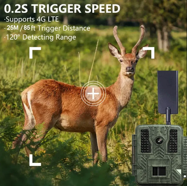 Hot 4G APP cloud storage hunting camera wildlife camera IR night vision photo trap 48MP HD surveillance Game & Trail Cameras