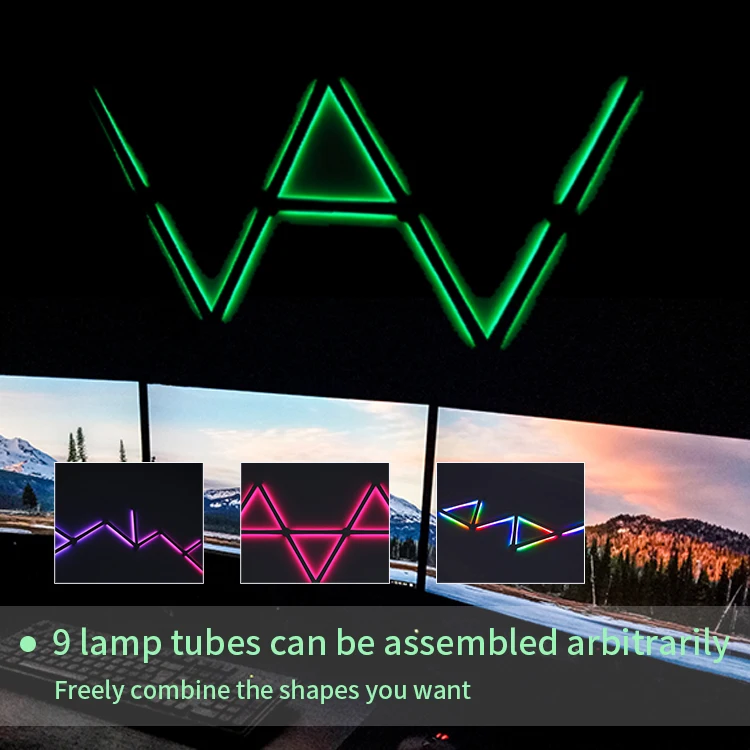 Factory  Custom Modern Style Voice Control Smart Indoor Home Lighting Wall Music Lights Smart Adjustable Lamp