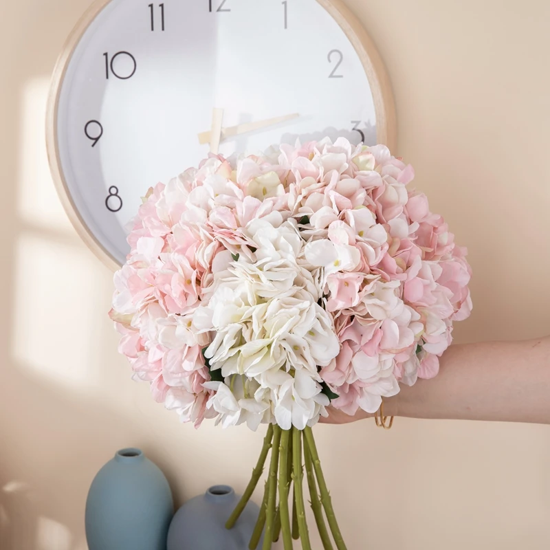 MW52665 Artificial Flower Hydrangea Hot Selling Wedding Decoration Silk Flowers