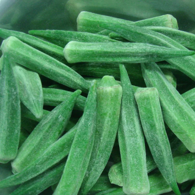 IQF  Buyers import bulk price vegetable cut frozen fresh okra zero for sale