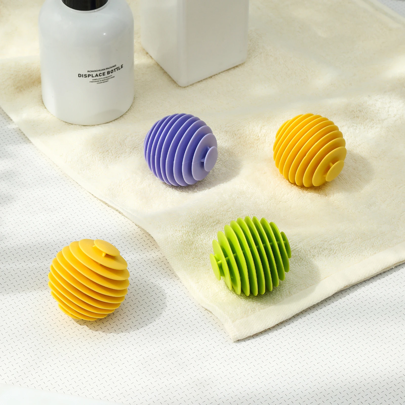 Simple Laundry Organic Handmade Round Tumble Reduce Clothing Wrinkles Wool Felt TPR Reusable Laundry Ball