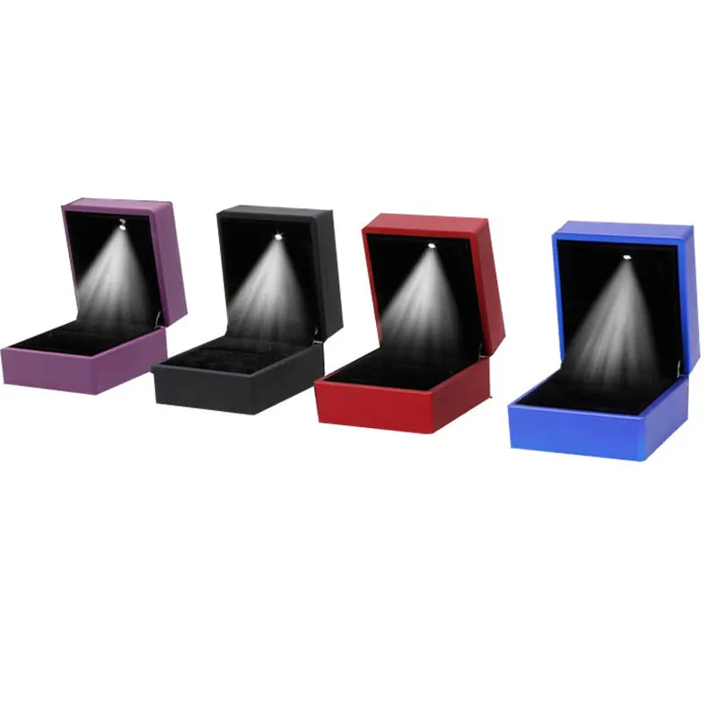Opening jewelry parts packaging ring box with led  light