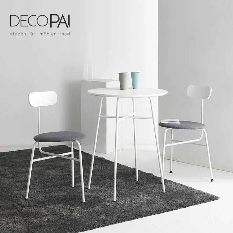 HPL top metal frame dining table side table  for cafe restaurant dining room