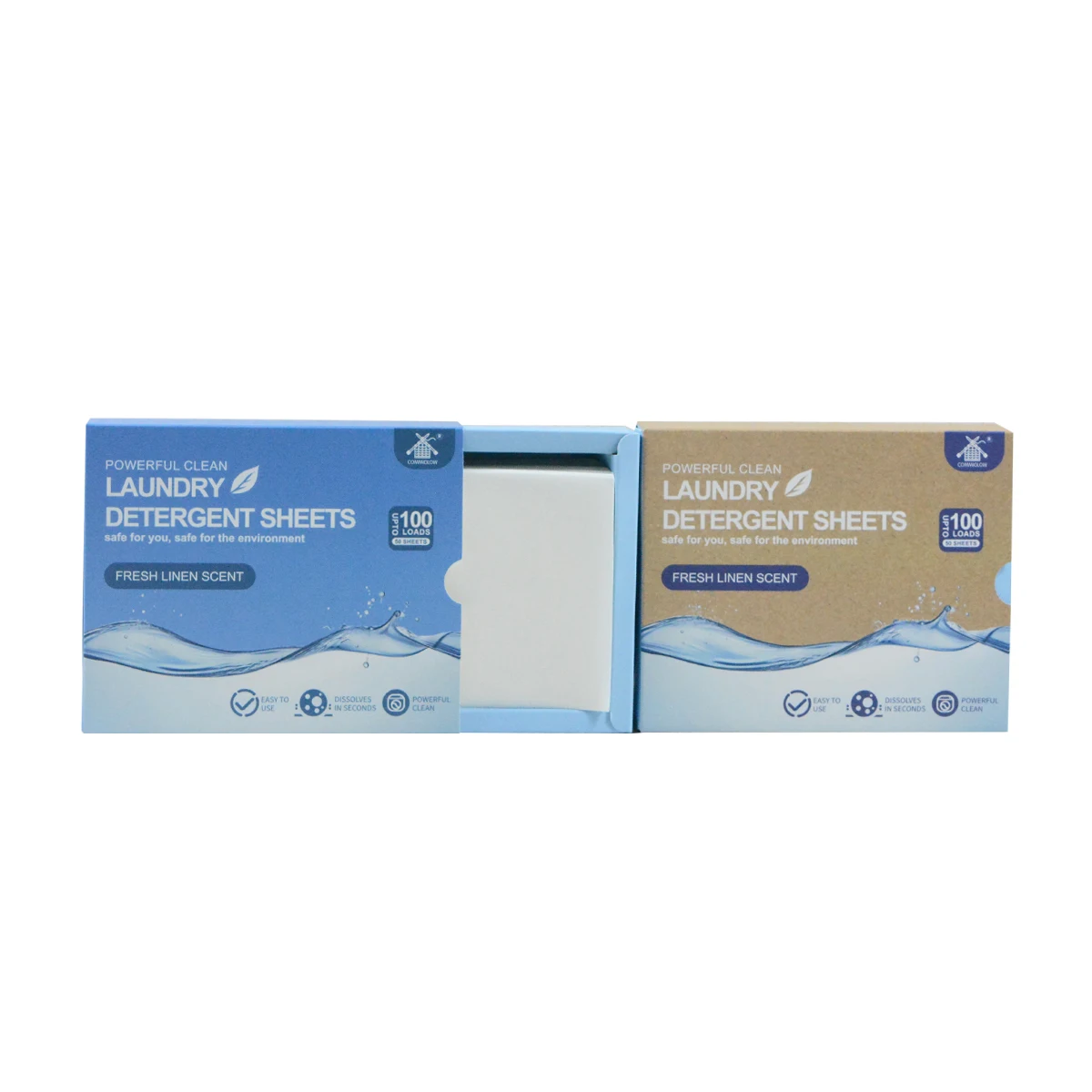 No Mess Biodegradable Washer Soap Strips Laundry Detergent Sheets Detergent Sheets Eco Friendly Laundry Strips for Baby