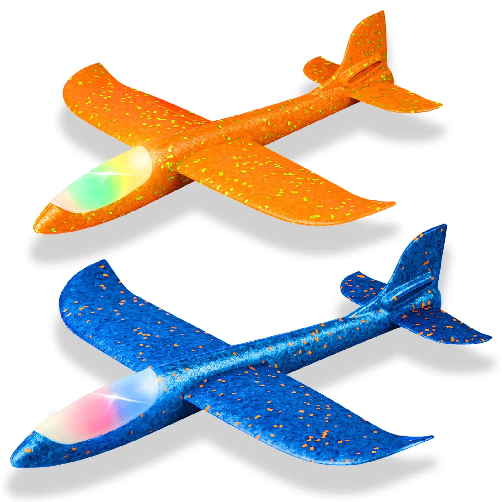 Amazon Hot Sale 48cm EPP Foam Airplane Hand Throwing Flying Plane Model Toy with LED2 Flight Mode Glider Plane,Flying Toy