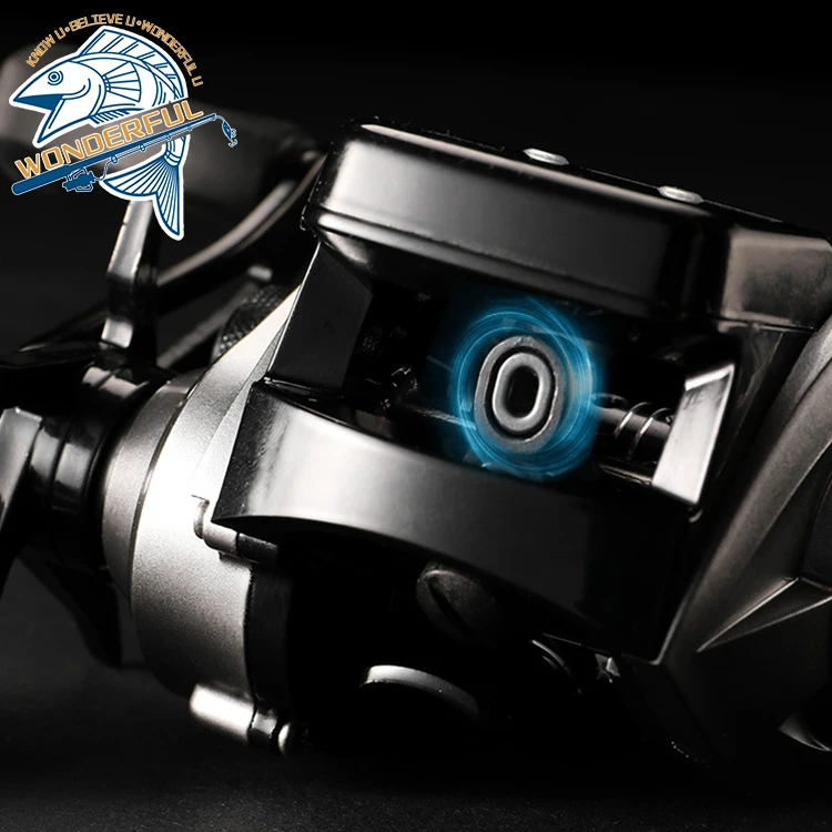 Factory Quality 16+1 Bearings 6.3:1 Metal Spool Digital Counting Waterproof Baitcasting Reel For Night Fishing