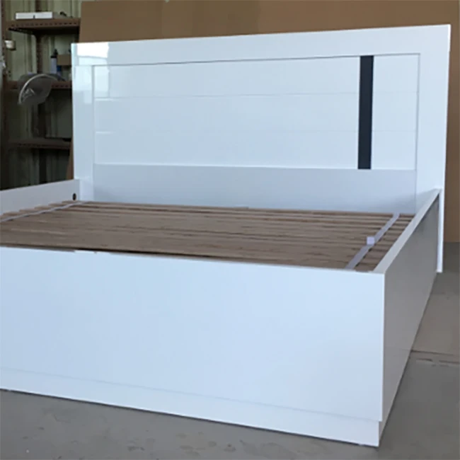 Bedroom Home Bed Furniture  MHAA006 Platform Bed Queen King Size Wood Beds