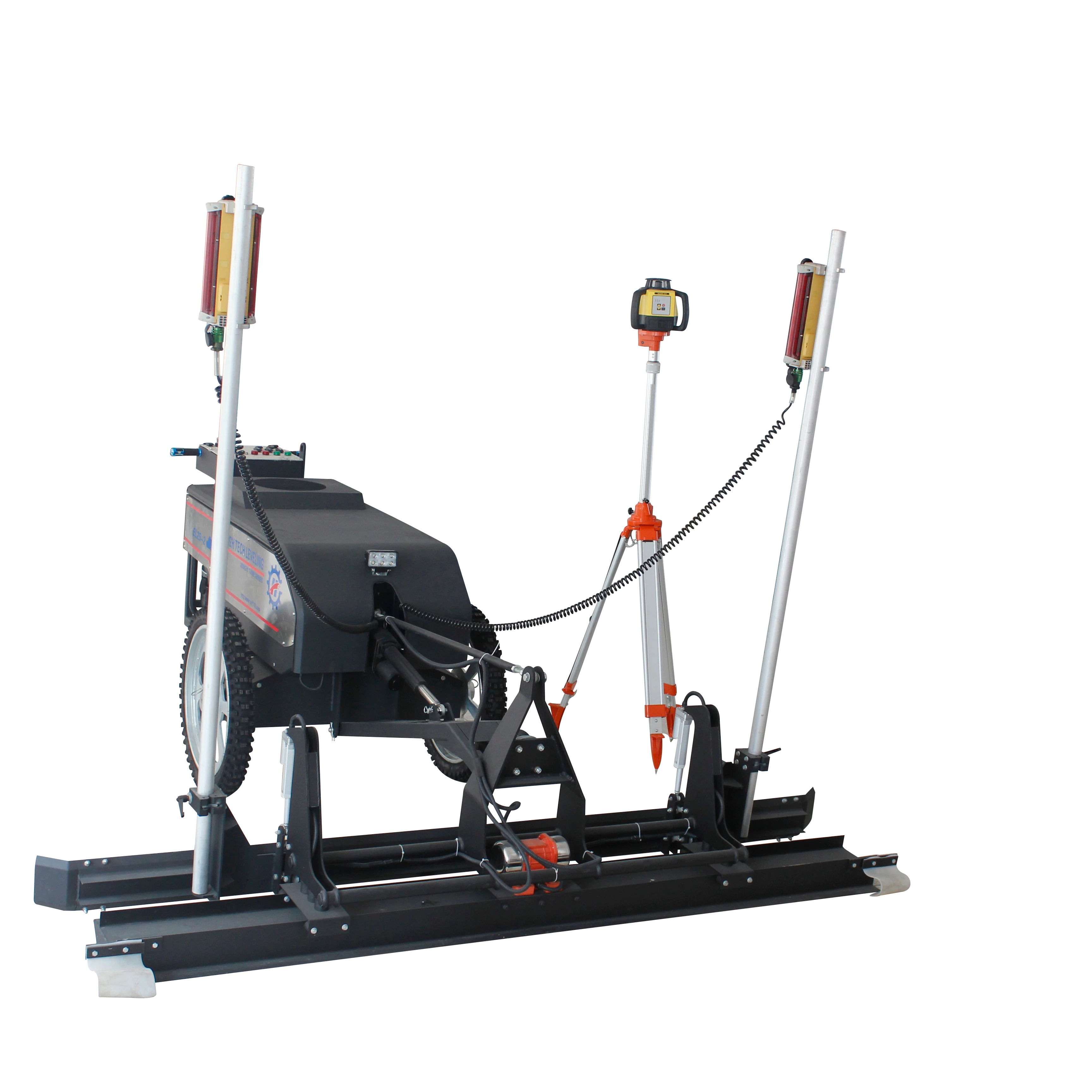 Puncture-proof Tyre Floor Leveling Concrete Laser Screed Machine