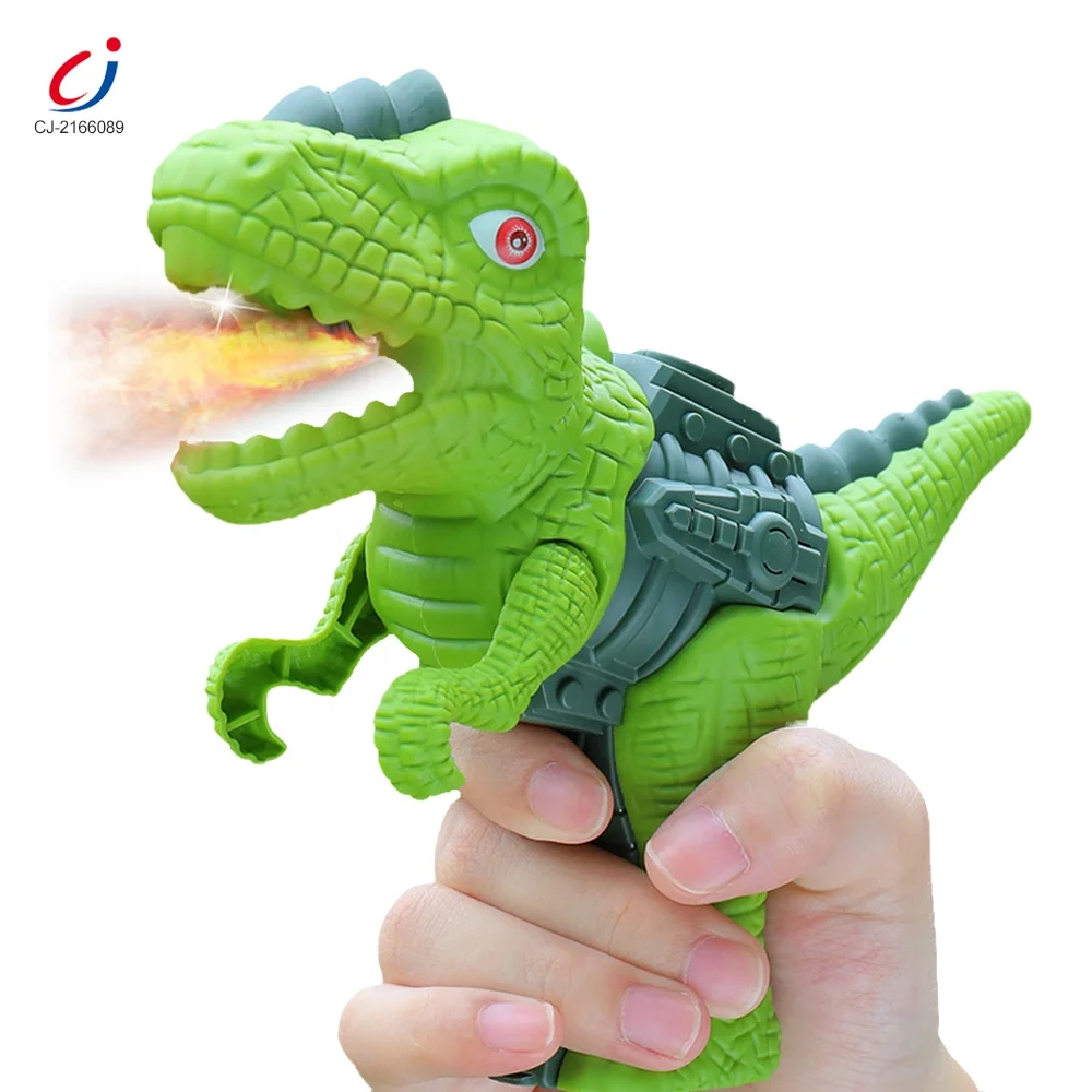 Chengji Trend Hot Sale Toys Mini Plastic Electric Sound Light Smoke Dinosaur Spray Gun