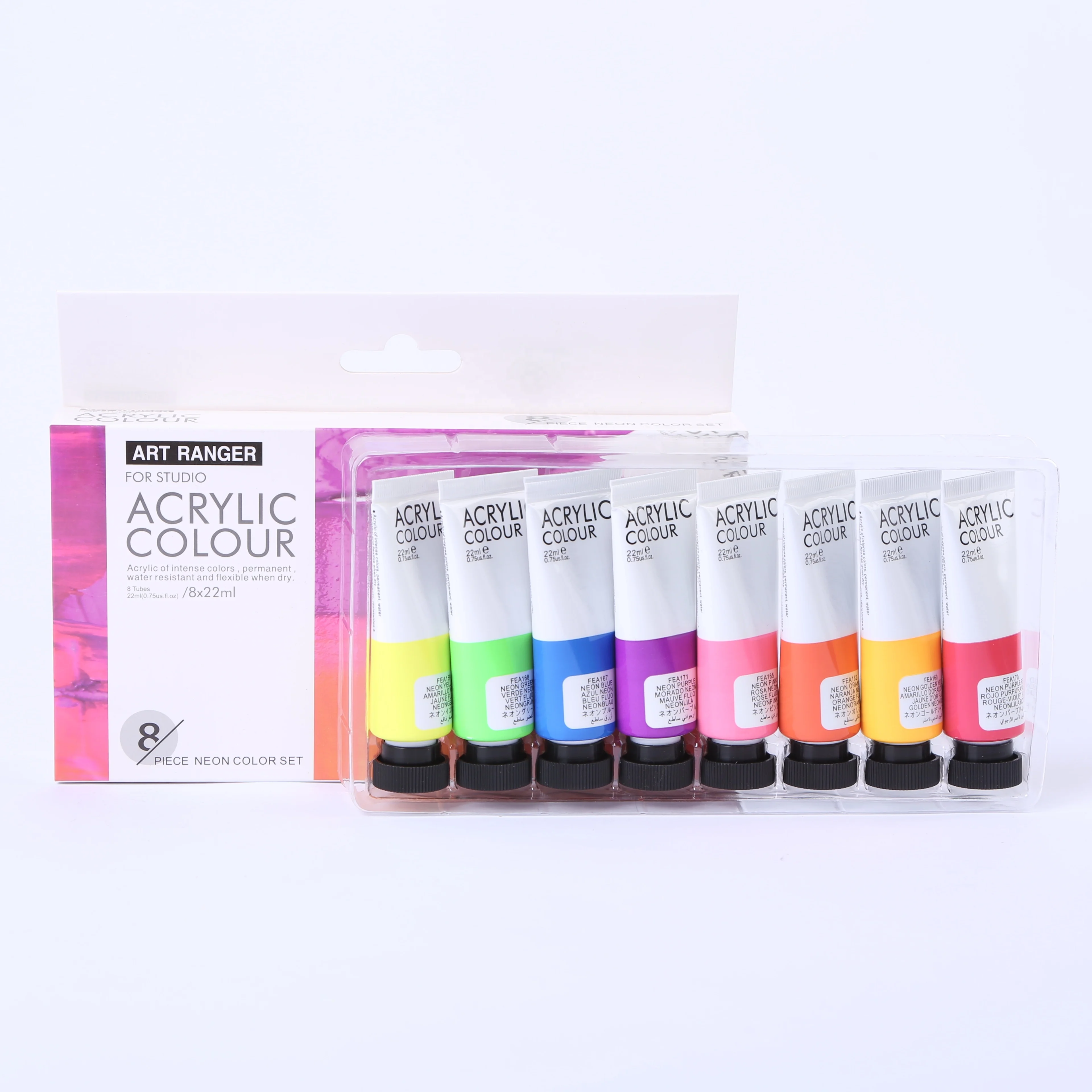Art Ranger акриловая краска, набор цветов, металлическая акриловая краска 22 мл * 8 видов цветов