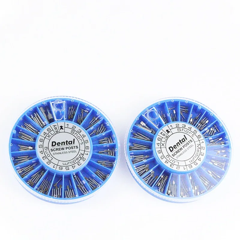 Manual Full Box Dental Stainless Steel Screw Post for Teeth Root Canal Filling Metal Power Source