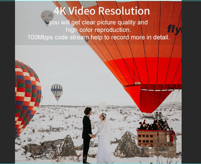 ORDRO EP7 от первого лица для пеших прогулок, Wi-Fi, видеоблогов цифровые переносной беспроводной небольшой видео в формате 4K UHD камера