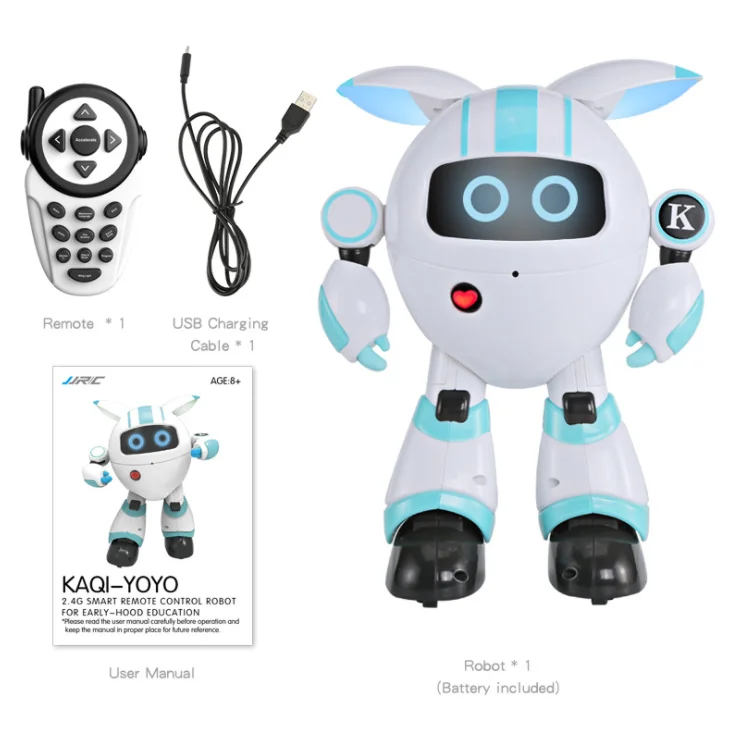 JJRC R14 RC Robots Intelligent Remote Control Toy Round Robot Support Walk Slide Dance Various LED Light RC Robots For Kids