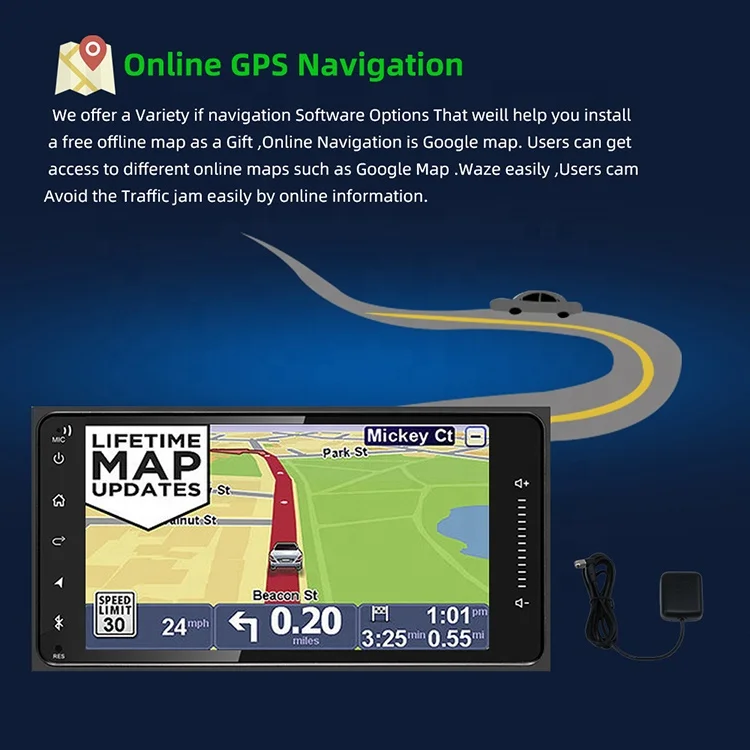 2021 Hot Sale 7 Inch Ram 2Gb Rom 32Gb Gps Rds Fm Am Android Auto For Toyota Dsp Central Multimedia Car Android Player