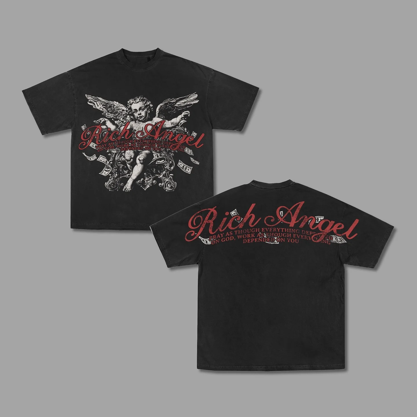 OEM Factory 100% Cotton Crewneck Shirt Individual Print Graphic Thick O-Neck Collar Oversized Fit Quick Dry Breathable Knitted