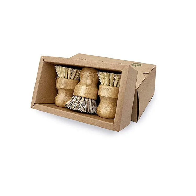 ECO Bamboo Wooden dish brush Kitchen cleaning scrubbing pot brush