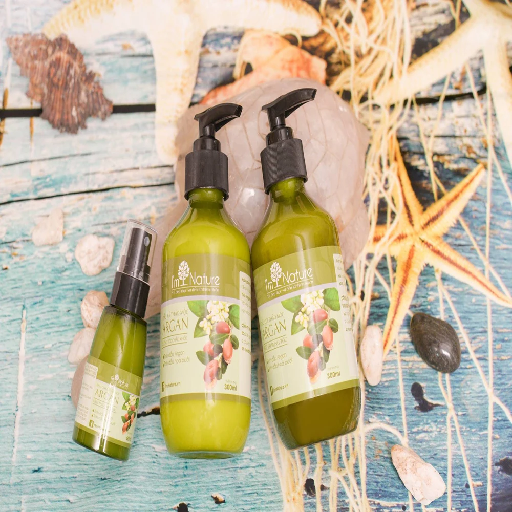 2021 Argan herb shampoo Mom and Baby Mai Thy with herbal fragrance, effectively helps limit hair loss and stimulates hair growth
