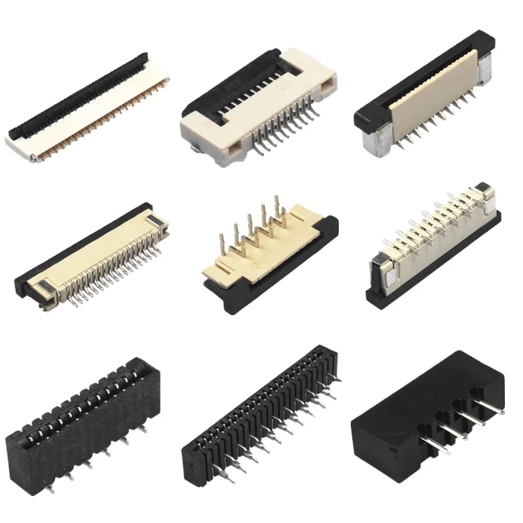 1.0mm Pitch Dual Contact Right Angle 90 Degree Side Entry NO-ZIF DIP Type FPC/FFC Connectors