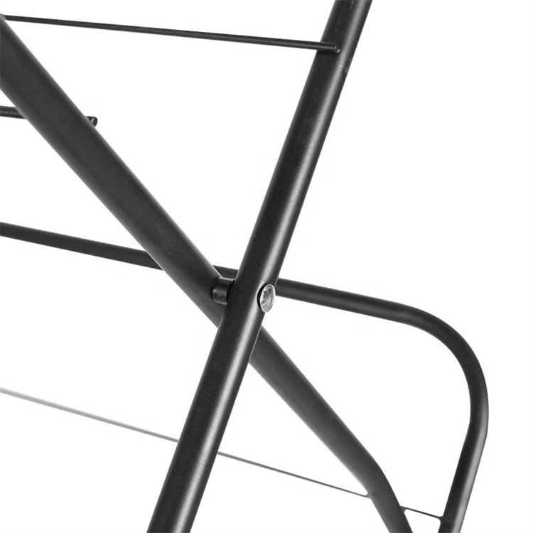 Space Saving Laundry Home Wire Steel Drying Racks & Rails Dry Line Indoor Foldable Stand Metal Clothes Rack