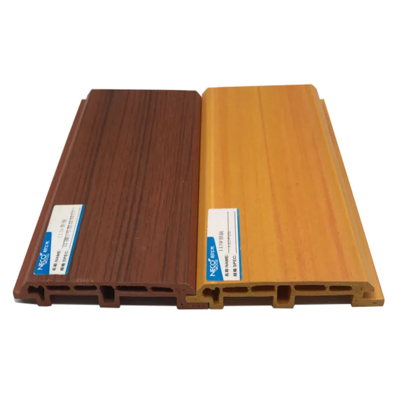 Free Sample Waterproof Durable Wood Plastic Composite Wainscot Wpc Cladding for Hallway Lobby Home Decor Wall Panel