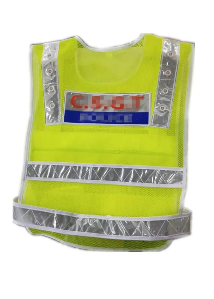 Светоотражающий Жилет кошачий глаз со светодиодной подсветкой