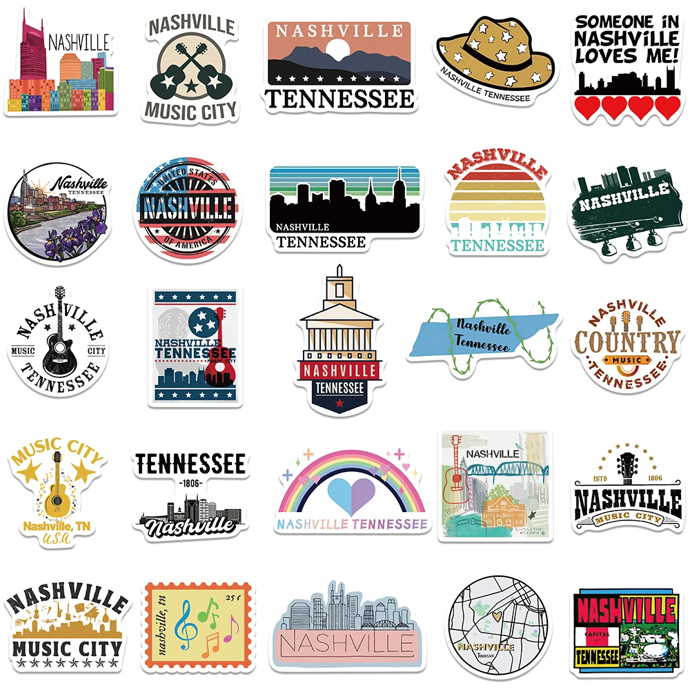 50pcs Tourist Architectural Landmark Sticker for Diy Kid Car Luggage Water Bottle Laptop Refrigerator Decoration Toy Stickers