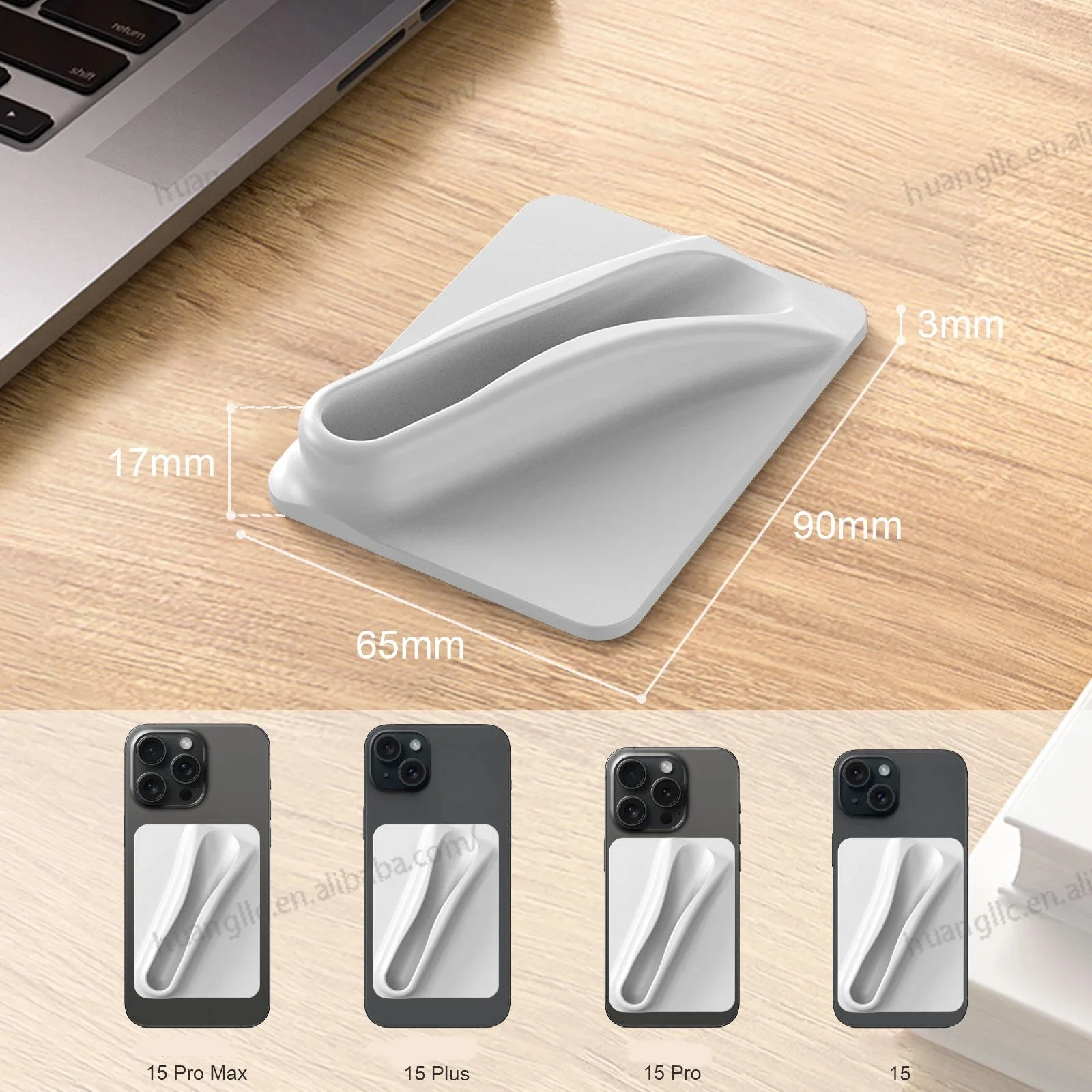 2024 New Design Lip Gloss Adhesive Sleeve Case Cell Phone Silky Silicone Lip Perfume Holder Stick-on Phone Case Compatible