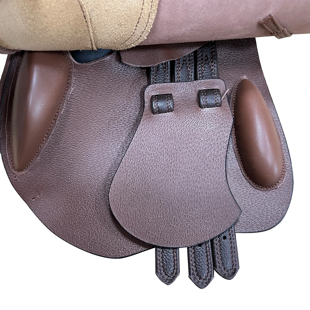Soft smooth skin proof leather saddle for horse riding and sporting activities