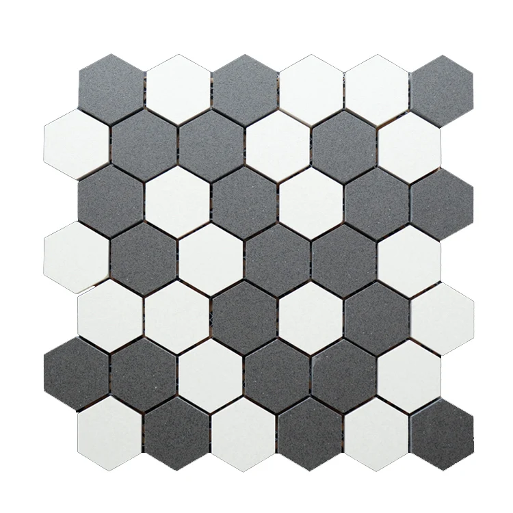 Chinese Foshan Manufacturer 30 X cm Non slip Matte Hexagon Porcelain Mosaic Floor and Wall