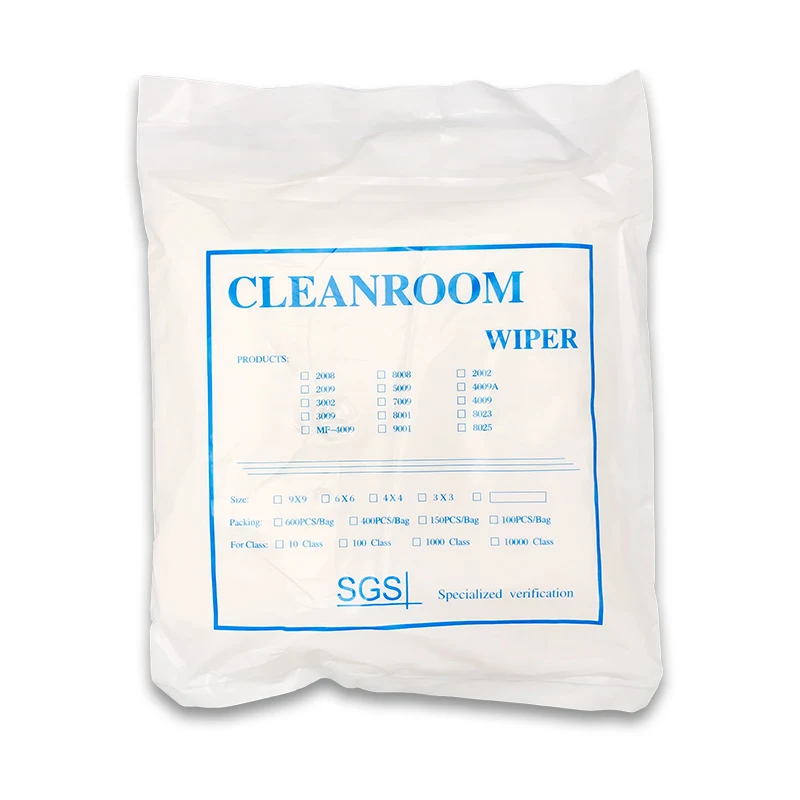 High Quality 110gsm 9*9 inch Sub-microfiber Fabric Cleanroom Clothed Wipers Industrial Car Wiping Cleanroom Wipers
