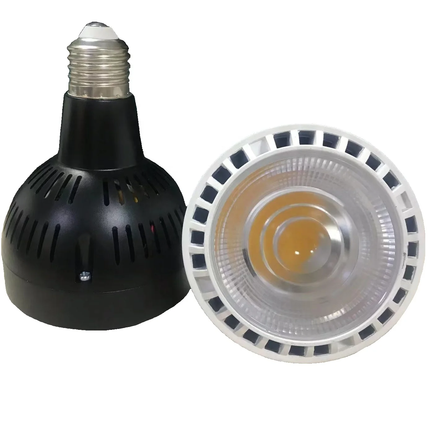Display showcase cabinet lighting silver white black e27 bulb lamp 30w 40w cob track par30 led light