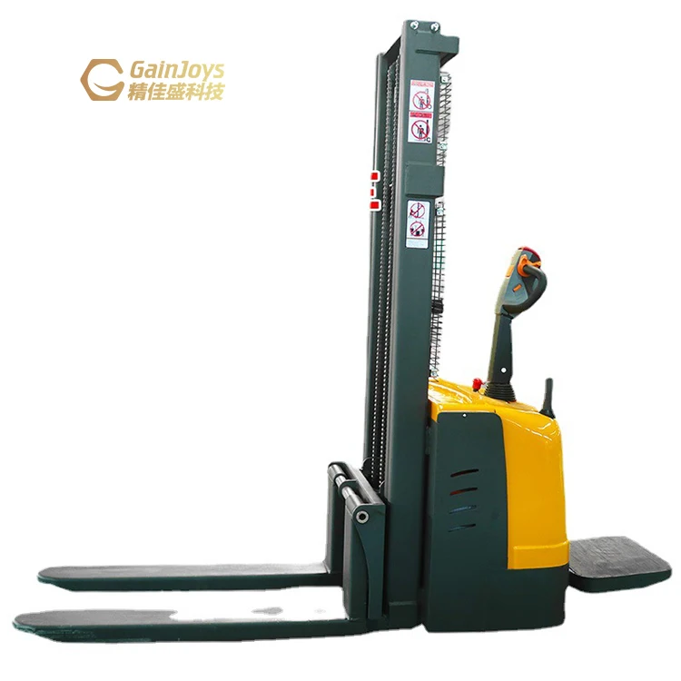 Small Electric Stacker Forklift lifting semi electric stackers pallet stacker walking type electric stacking truck forklift