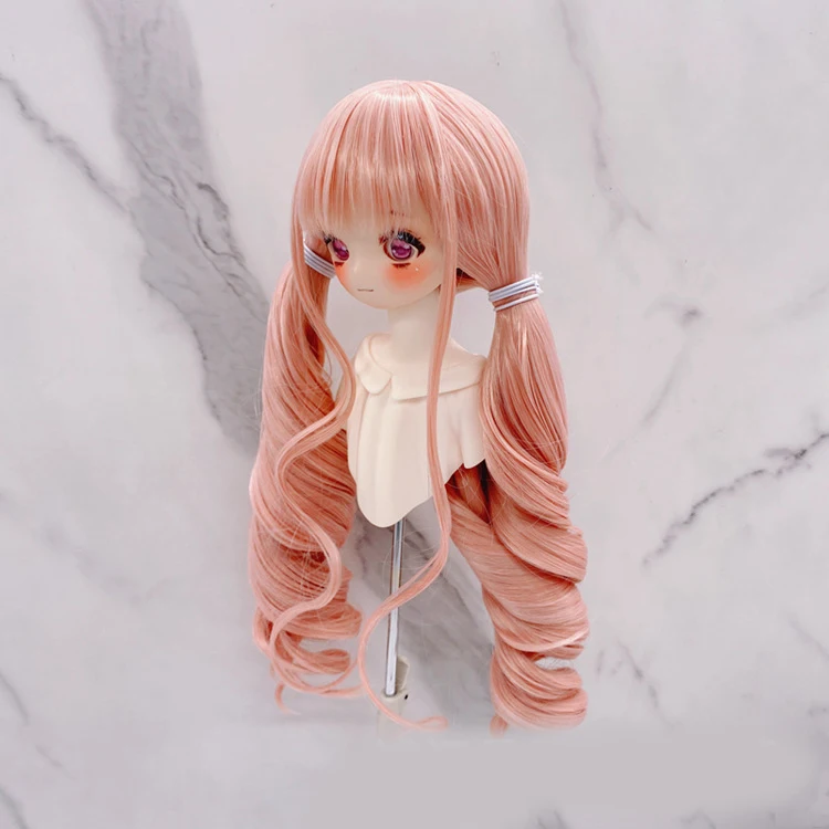 22-23cm Head Doll Wigs Fit for SD Smart Dolls accessories Pigtails Braid  Soft Fiber Tress BJD Doll Hair