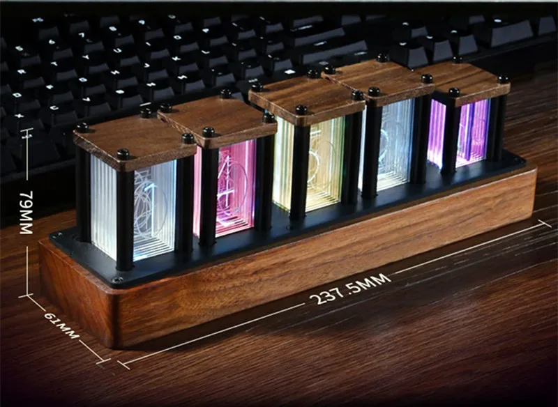 Отображение времени имитация псевдо светящейся трубки часы Nixie умные USB-часы с отображением календаря