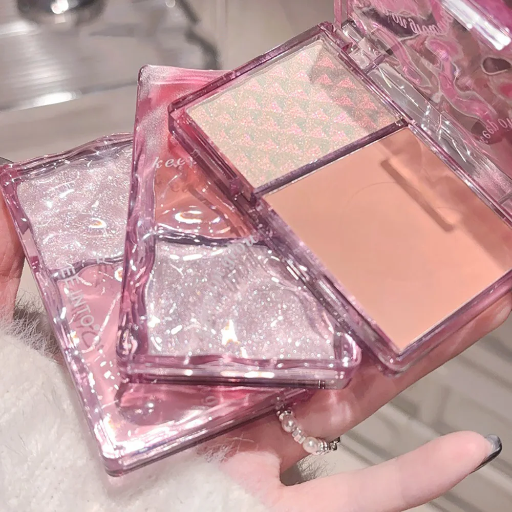 Blush & Highlighter Plate Cruelty-Free Matte Shimmer LEEINTO Long Lasting High Pigment Matte Pressed Powder Blush Plate