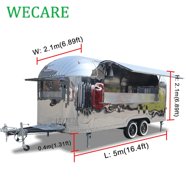 WECARE новый дизайн airstream мобильный бар трейлеры с сертификатом