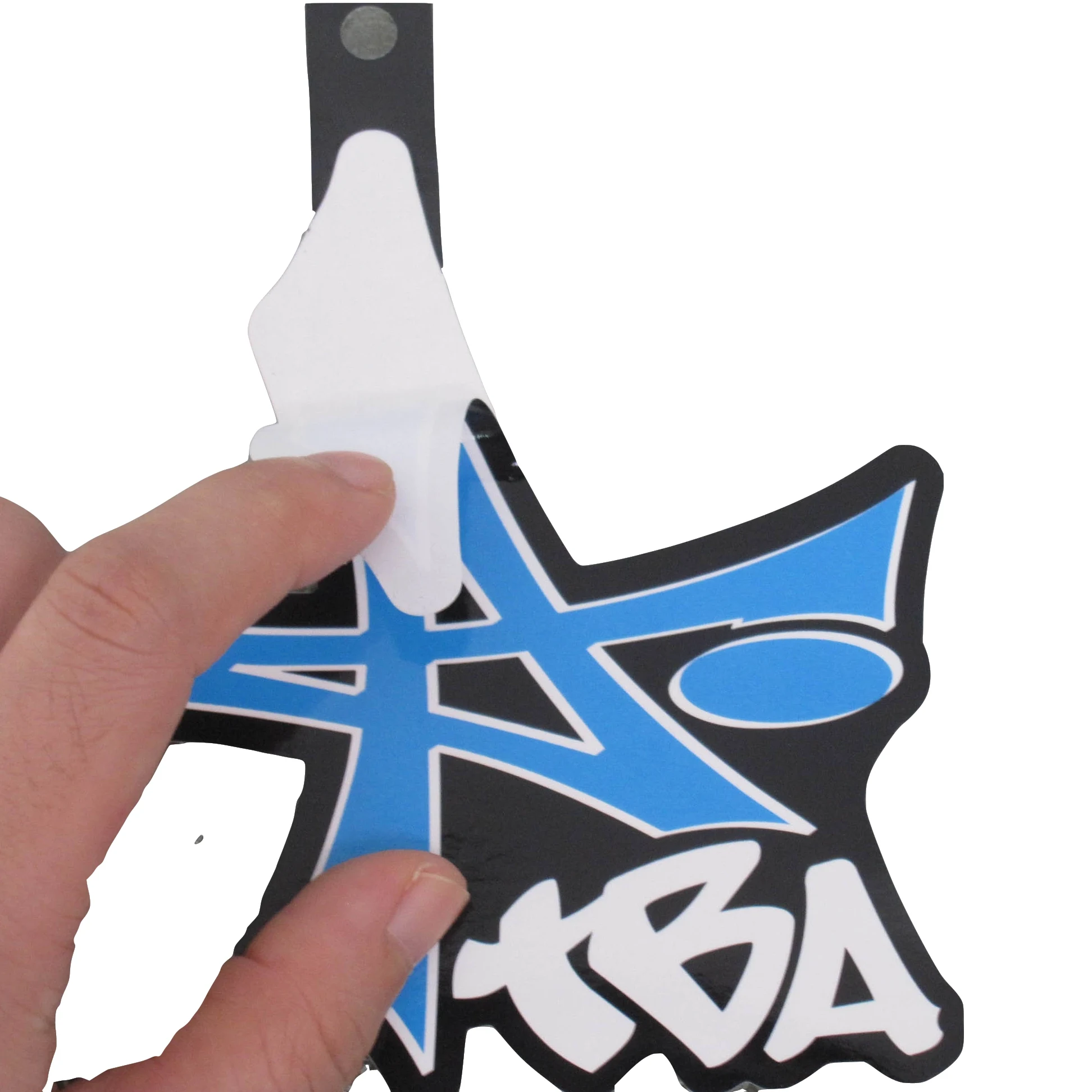 Apparel hang tang stickers Custom Logo Waterproof Vinyl Clothes Hangtag Stickers Die Cut Hang Tag Stickers