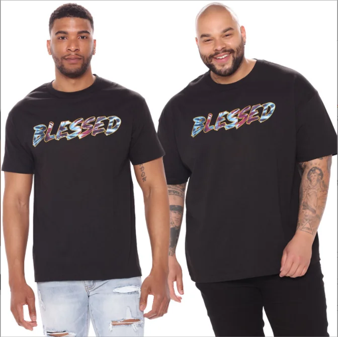 Wholesale Custom Logo Plus Size  Graphic 100% Cotton T Shirt Oversized Men