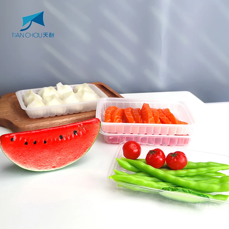Biodegradable Disposable Plastic Mushroom Meat Tray PP Pet Sealable Blister Packaging for Food Products
