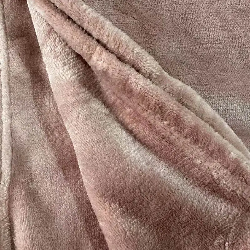 pink color double sides soft flannel fleece coral fleece blankets