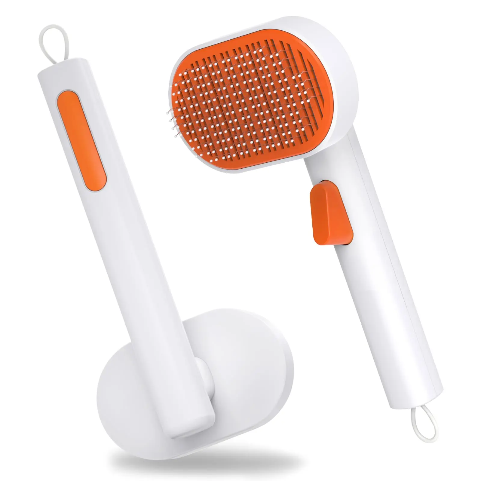 Dog Grooming Brush - One-Click Cleaning Cat Brush Comb For Kitten Rabbit Massage Removes Mats Tangles And Loose Fur Ailopta