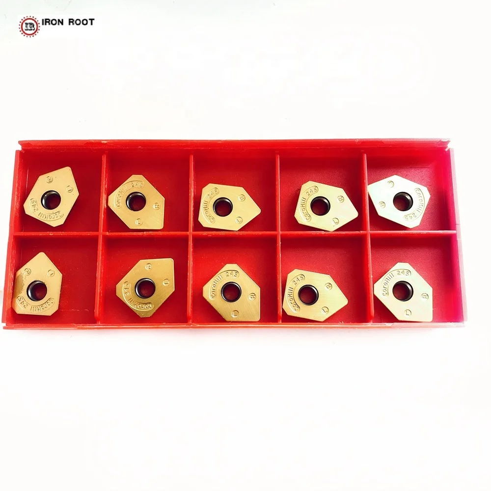 100% Original  R245-12 T3 E-W 1025 Tungsten Carbide 245 Milling Inserts