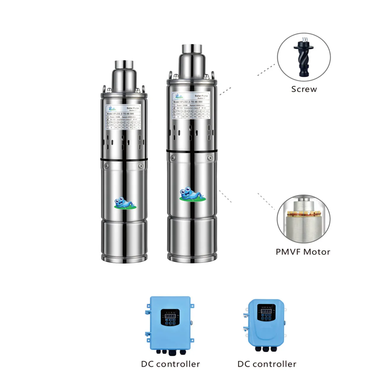 Factory the Latest Price Suppliers 12v 24v 48v Solar Power Water Pumps Kit Supplier Screw Solar Pump Submersible Solar Pump