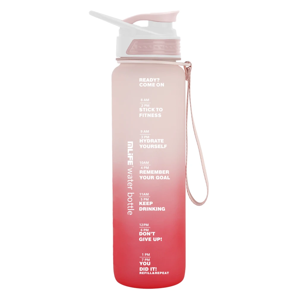 summer students kids plastic water bottle large capacity cute water bottle with straw